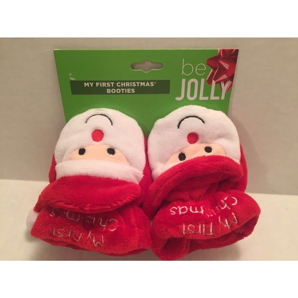 My First 1st Christmas Infant Baby Booties Shoes - Picture 5 of 6